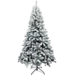 Albero di Natale con Effetto Neve Realistico 180 cm Rami Innevati in PVC