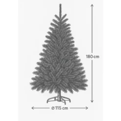 Albero di Natale Pino Verde Folto Alto 180 cm Realistico
