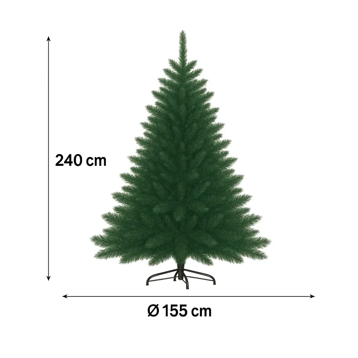 Albero di Natale Pino Verde Folto Alto 240 cm Realistico