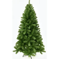 Albero di Natale Verde PVC Altezza 240 cm Base 135 cm Folto Leggero