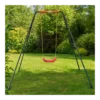 Altalena per Bambini in Acciaio Singola per Giardino 168x163x200 cm