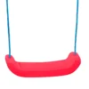 Altalena per Bambini 2 Posti da Esterno 214x165x200 cm Rosso Blu Acciaio