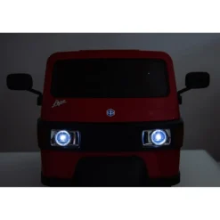 Ape Car Piaggio Elettrica per Bambini Rosso con Ruote EVA e Telecomando