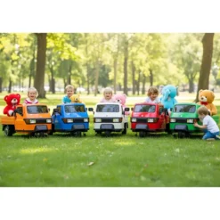 Ape Car Piaggio Elettrica per Bambini Rosso con Ruote EVA e Telecomando