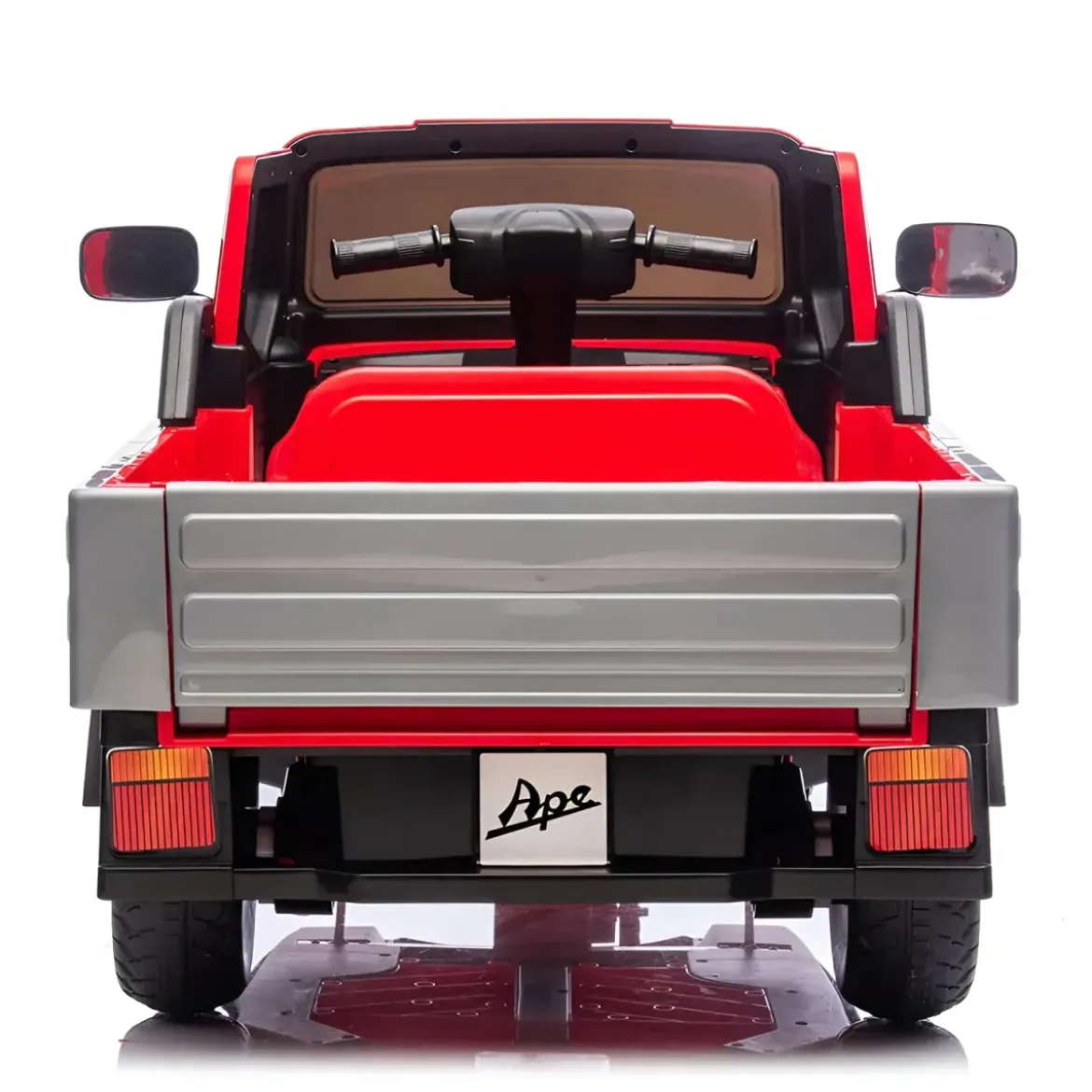 Ape Car Piaggio Elettrica per Bambini Rosso con Ruote EVA e Telecomando