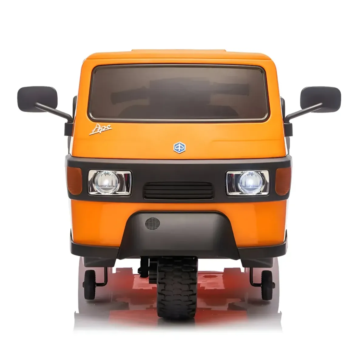 Ape Car Piaggio Elettrica per Bambini Arancione Ruote EVA e Telecomando