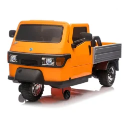 Ape Car Piaggio Elettrica per Bambini Arancione Ruote EVA e Telecomando