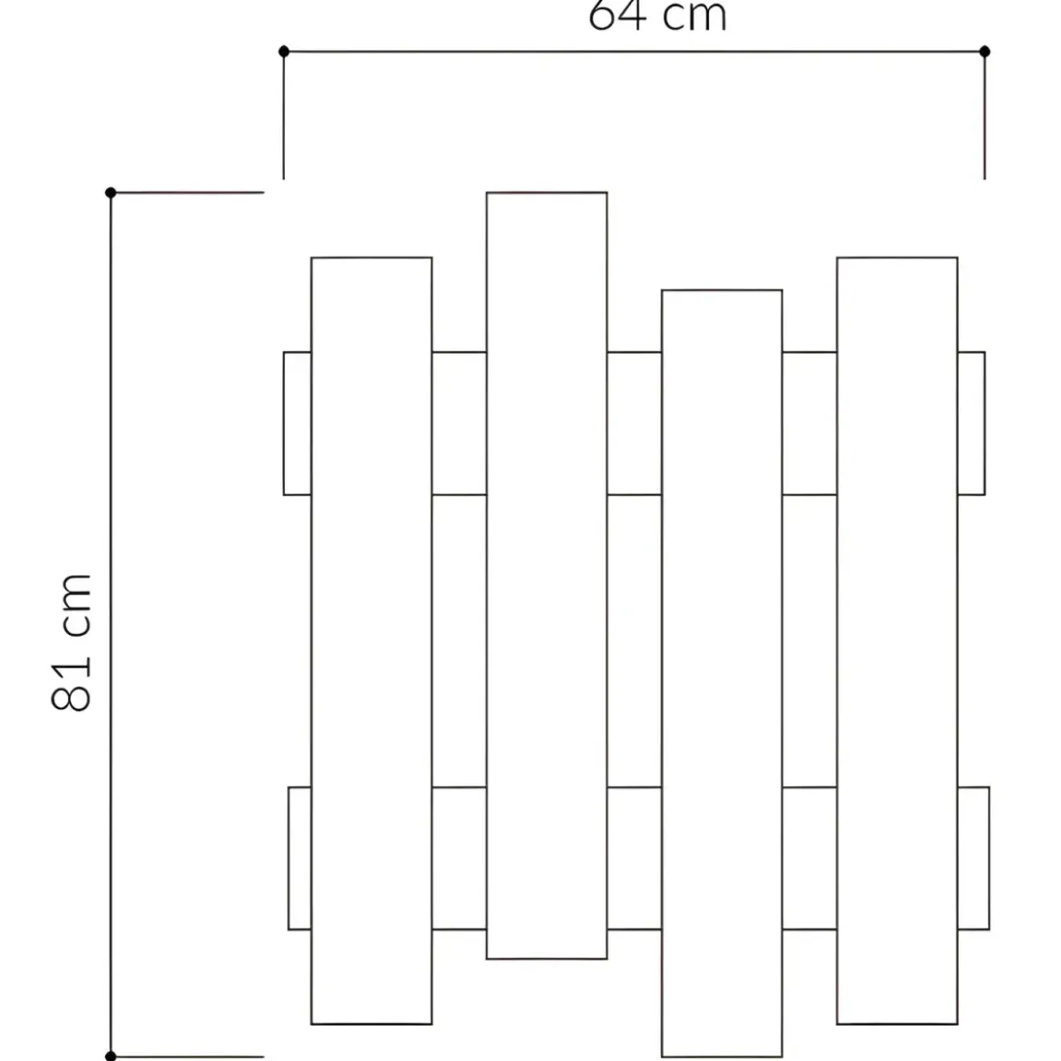Appendiabiti a Muro per Ingresso in Legno Cashmere 8 Ganci Moderno