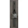 Appendiabiti da Parete Grigio 16x2x65 cm con Ganci in Ferro