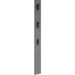 Appendiabiti da Parete Grigio 16x2x65 cm con Ganci in Ferro