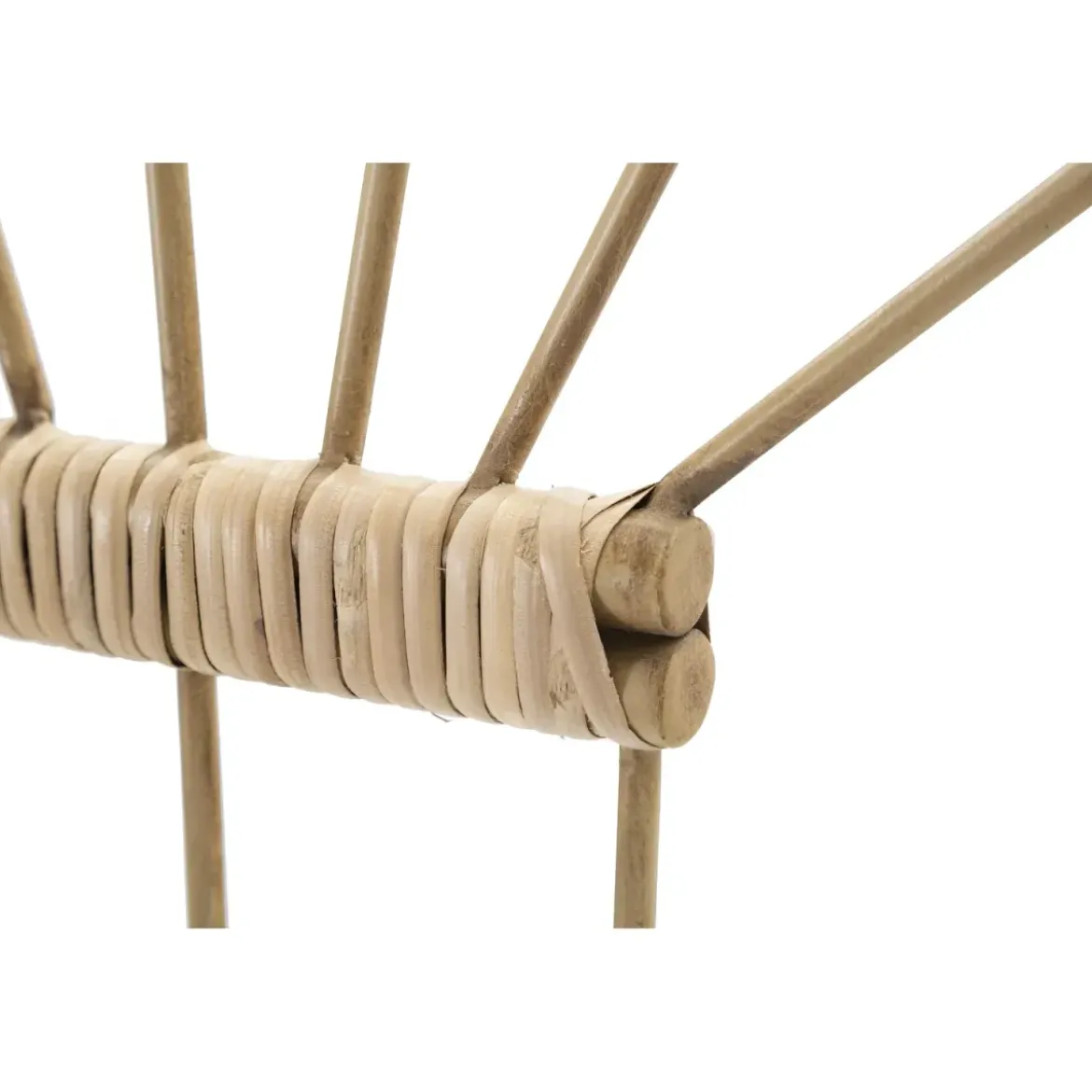Appendiabiti da Parete in Metallo e Plastica 3 Ganci Effetto Bambu