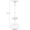 Appendiabiti da Terra con Portaombrelli Ingresso h170 cm Antracite