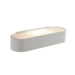 Applique ad Angolo in Gesso Bianco Verniciabile Lampada da Parete Interno