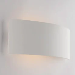 Applique a Muro Verniciabile Lampada in Gesso Luce Doppia Emissione