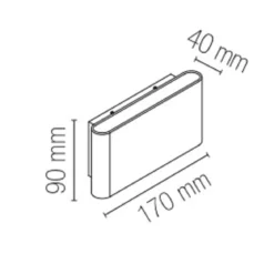 Applique a Parete a Led in Alluminio Bianco Luce da Muro da Esterno