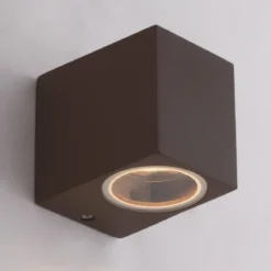 Applique a Parete da Esterno in Alluminio Faretto Bronzo un Punto Luce