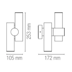 Applique a Parete Faretto a Led Intec da Esterno Luce dal Design Moderno