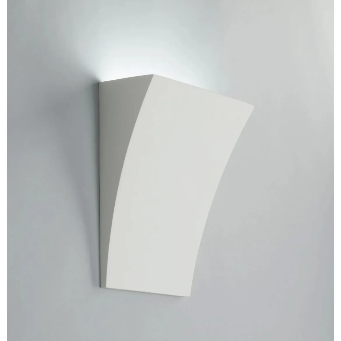 Applique da Interno Lampada Bianca Verniciabile Luce da Parete Intec