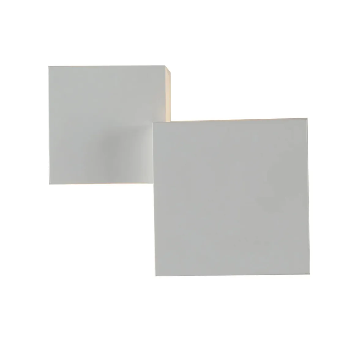 Applique Doppio Diffusore Lampada da Parete in Gesso Bianco Verniciabile