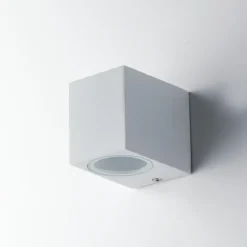 Applique Faretto a Parete da Esterno in Alluminio Bianco un Punto Luce