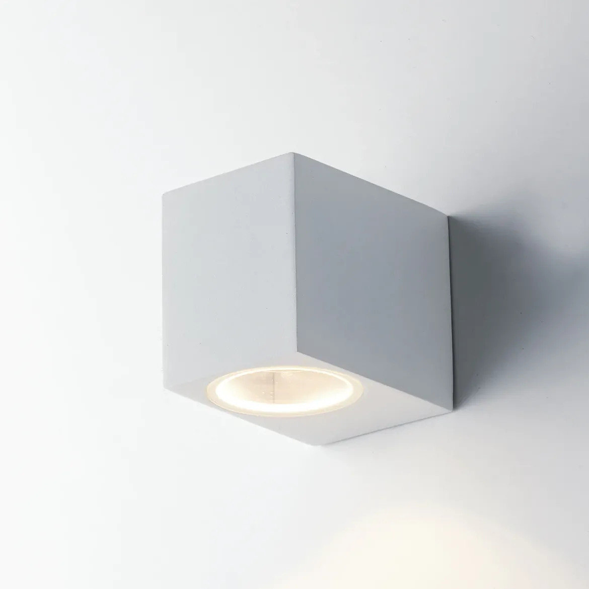 Applique Faretto a Parete da Esterno in Alluminio Bianco un Punto Luce