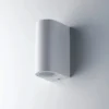 Applique in Alluminio Bianco Faretto 2 Punti Luce a Parete da Esterno