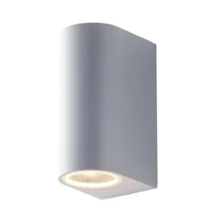 Applique in Alluminio Bianco Faretto 2 Punti Luce a Parete da Esterno