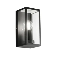 Applique Nera a Muro Lampada da Parete per Esterno Design Moderno Intec