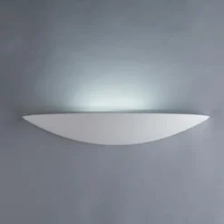 Applique Verniciabile in Gesso Bianco Luce da Parete Intec Lampada a Muro