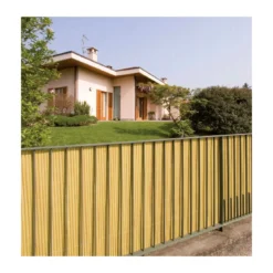 2 Arella Doppia in Bamboo PVC Recinzione 3x2 Ombreggiante Beige Plastica Bambù