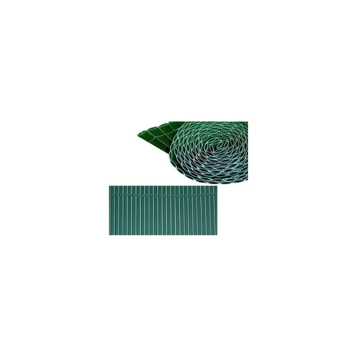2 Arella Doppia in Bamboo PVC Recinzione 3x1.5 Ombreggiante Verde Beige Plastica