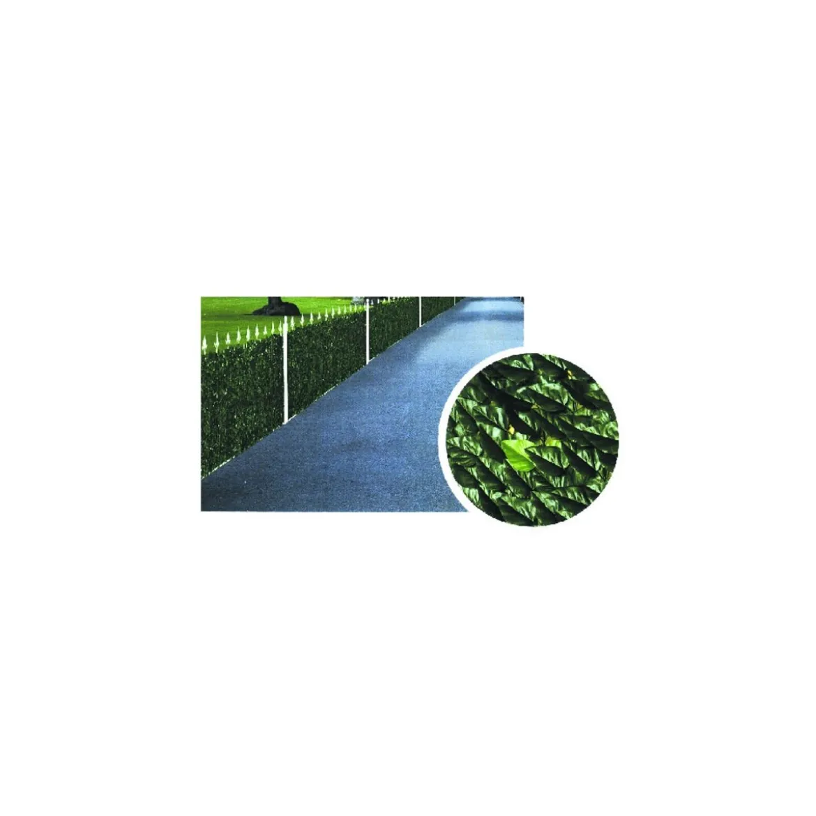Arella Siepe Finta 1.5x3 Foglie Lauro Giardino Sempreverde Balcone Sintetica