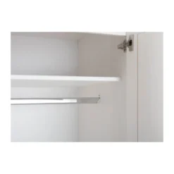 Armadio a 4 Ante Bianco Legno Appendiabiti Mobile Camera Letto Cabina Guardaroba
