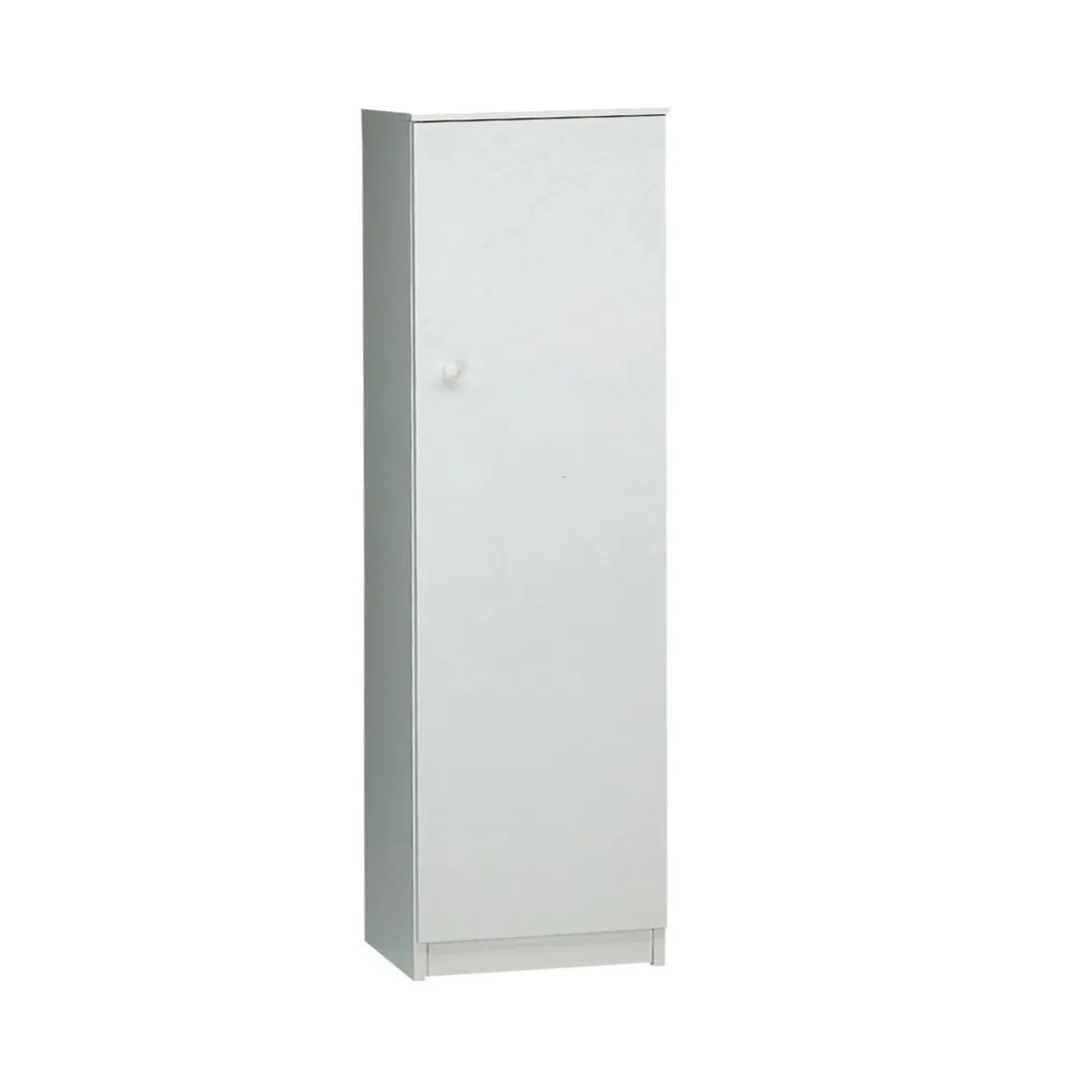 Armadio 1 Anta 150 Bianco Ufficio Mobile con Ripiani a Colonna da Bagno Ingresso