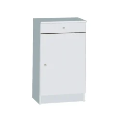 Armadio 1 Anta 46x80 Bianco con Cassetto Multiuso Ingresso Mobiletto Bagno