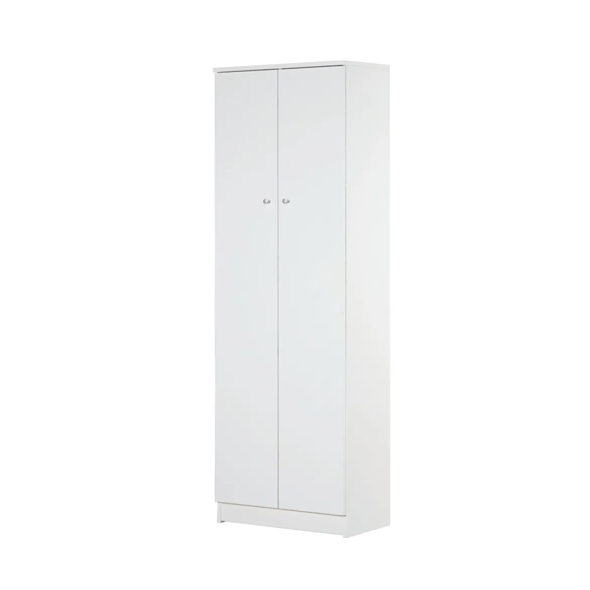 Armadio 2 Ante 180 Bianco con Ripiani Guardaroba Mobile da Ingresso per Ufficio