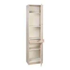 Armadio 180 2 Ante con Cassetto Mobile Alto Ripiani Scarpiera Colonna da Bagno
