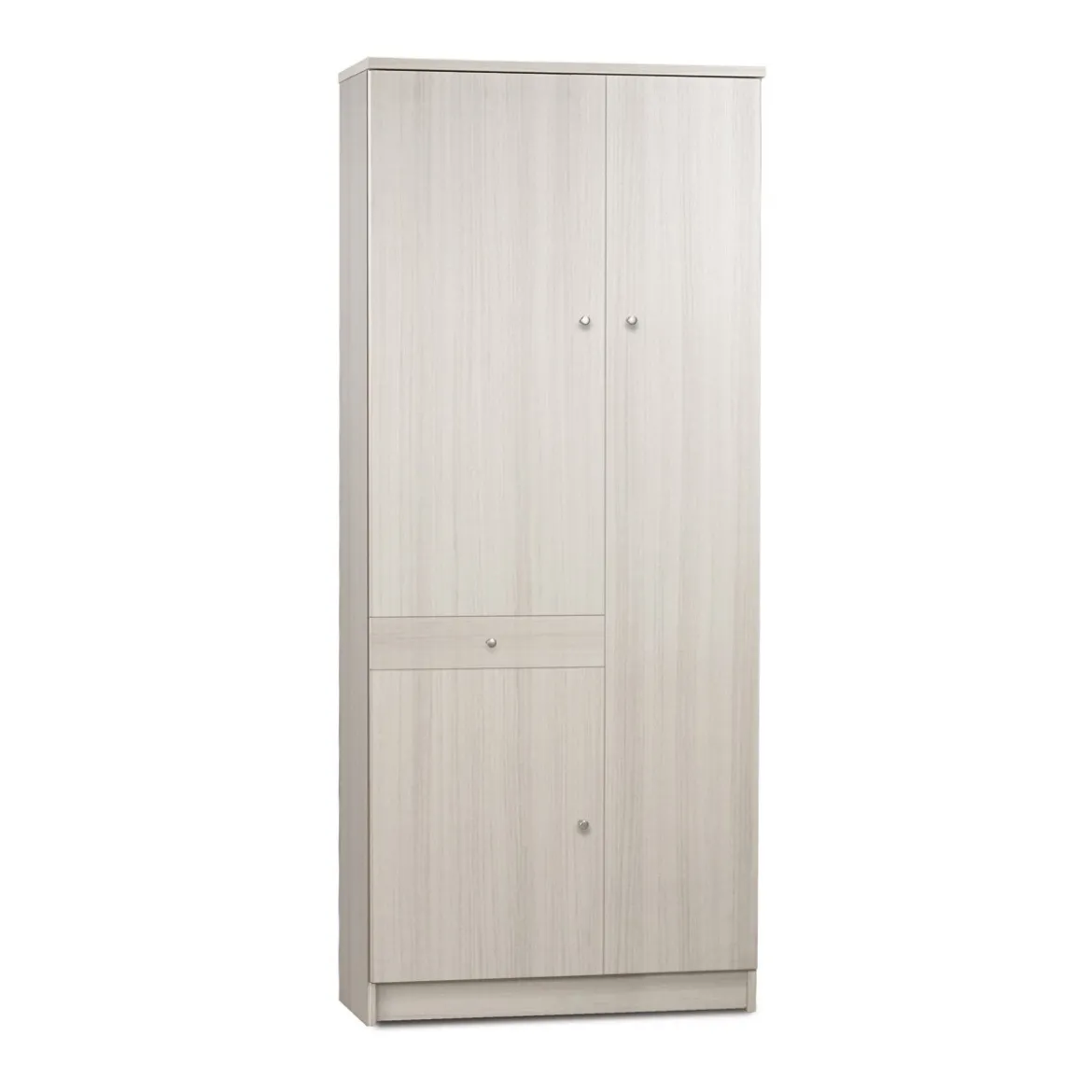 Armadio 180 3 Ante con Cassetto 6 Ripiani Mobile Porta Scope Scarpiera da Bagno