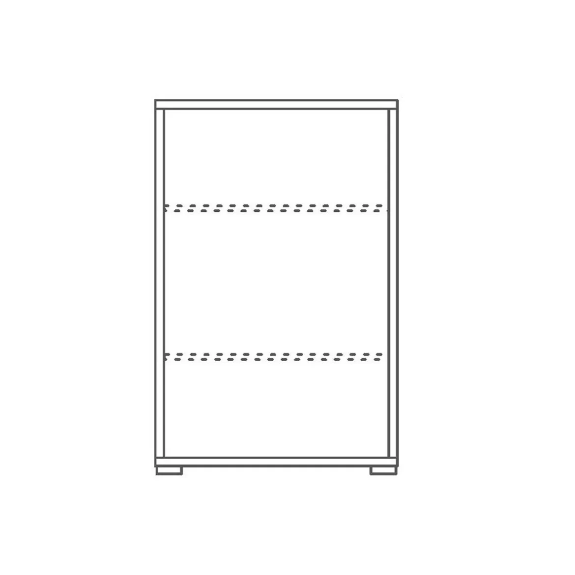 Armadio 2 Ante Ossido Noce Credenza Multiuso con Ripiani Mobile Camera