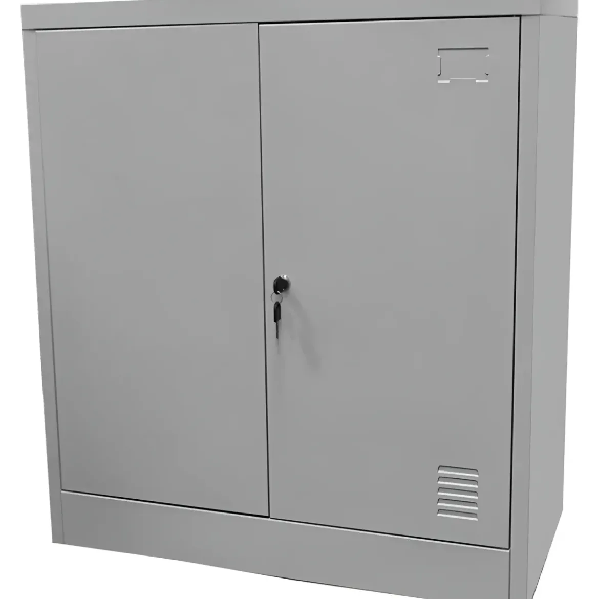 Armadio Basso 2 Ante 80 cm in Lamiera Acciaio Armadietto con Ripiano