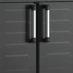 Armadio Basso Garage Keter 2 Ripiani Compatto Nero Balcone Resistente da Esterno