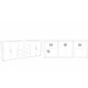 Armadio 200 cm Credenza Cemento Bianco 4 Ante 4 Cassetti Basso in Legno Tv