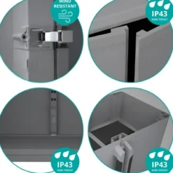 Armadio da Esterno 2 Ante in Pvc Resina Tuttopiani con Ripiano Mobile Modulare