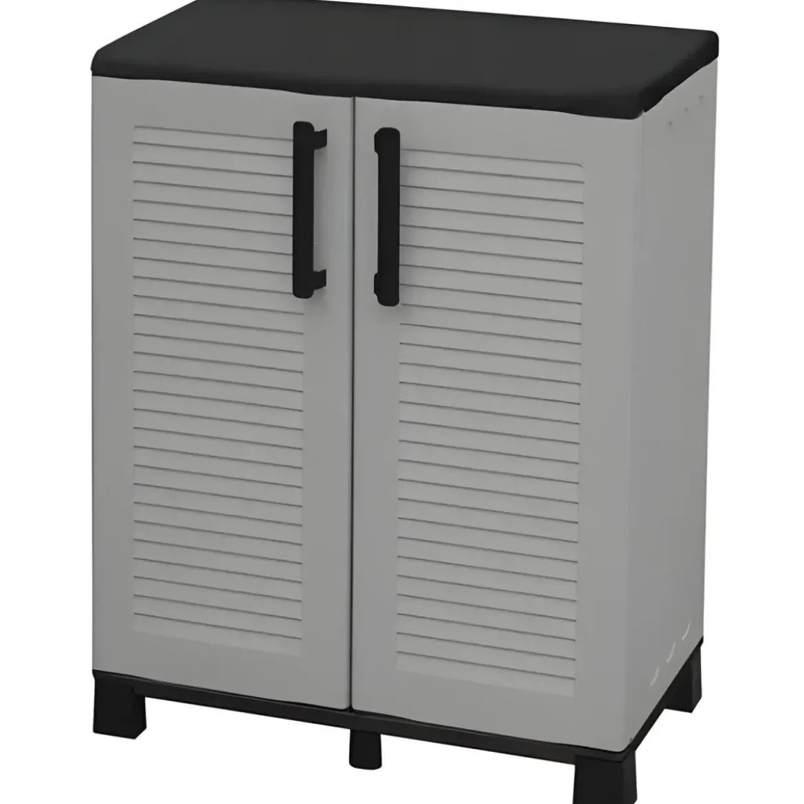 Armadio da Esterno Basso 68x37x90 cm Ripiano Regolabile Antipioggia