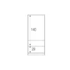 Armadio 180 h 2 Ante Appendiabiti Mobile con Ripiano da Ufficio Camera da Letto