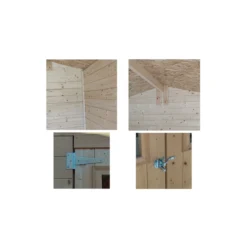 Armadio in Legno Pavimento Casetta Ripostiglio Attrezzi Giardino Esterno Balcone
