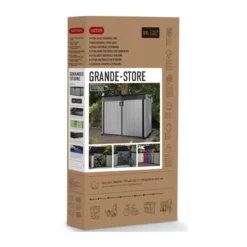 Armadio Keter da Giardino Esterno Rifiuti Officina Biciclette Effetto Legno Box