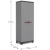 Armadio Keter Resistente Alto Grigio Portascope Componibile con Serratura Patio