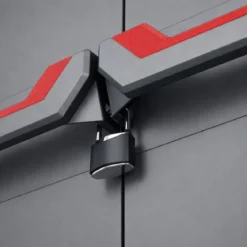 Armadio Keter Resistente Alto Grigio Portascope Componibile con Serratura Patio