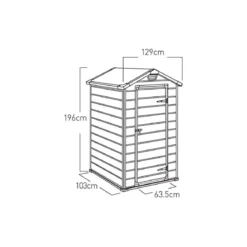 Armadio Manor 129x103 cm Box da Giardino Keter in Resina